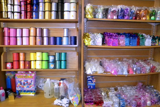 Large Selection Of Balloon Ribbons And Balloon Weights Stocked