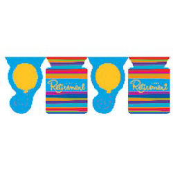 SHAPED BANNERS- HAPPY RETIREMENT STRIPES