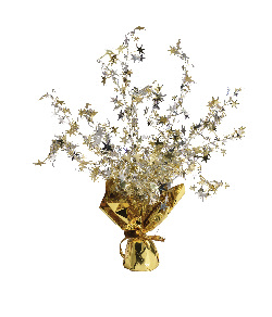 CENTREPIECE STARS GOLD AND SILVER