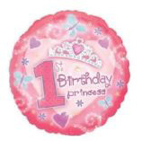 1ST BIRTHDAY GIRL FOIL- PINK PRINCESS