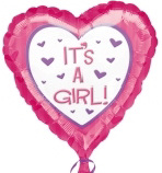 ITS A GIRL FOIL- PURPLE %26 PINK HEARTS