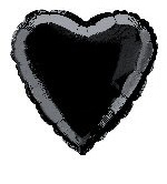 HEART SHAPED FOIL BALLOON- BLACK