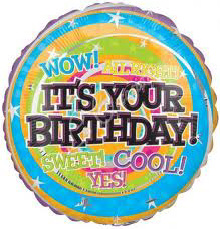 HAPPY BIRTHDAY FOIL- WOW COOL- SENTIMENTS