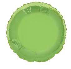 ROUND SHAPED FOIL BALLOON- LIME GREEN