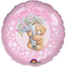 MOTHER'S DAY FOIL- ROUND PINK I LOVE YOU