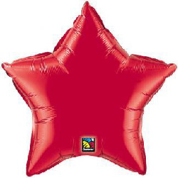 STAR SHAPED FOIL BALLOON- RED