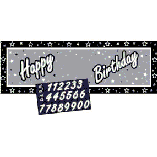 GPB ANYAGE BANNER- BLACK W SILVER WRITING