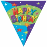 FLAG BANNER- HAPPY BIRTHDAY ELLIPSE STARS