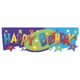 GIANT BANNER- HAPPY BIRTHDAY ELLIPSE