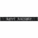 HAPPY BIRTHDAY PRISMATIC BANNER BLACK