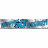 METALLIC BANNER- 50TH BIRTHDAY