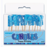 CANDLES HAPPY BIRTHDAY BLUE