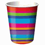 CUPS BIRTHDAY STRIPES 9OZ