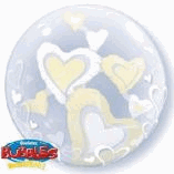 DOUBLE BUBBLE - IVORY HEART FOIL