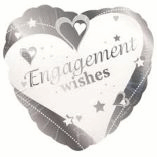 ENGAGEMENT FOIL- WHITE HEART WISHES