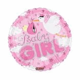 ITS A GIRL FOIL- BABY GIRL STORK PINK