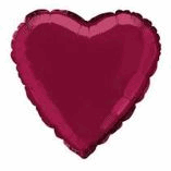 HEART SHAPED FOIL BALLOON- BURGUNDY