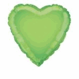 HEART SHAPED FOIL BALLOON- LIME GREEN