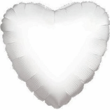HEART SHAPED FOIL BALLOON- WHITE