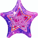 HAPPY BIRTHDAY FOIL- PURPLE STAR