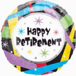 HAPPY RETIREMENT FOIL- ROUND COLOURS