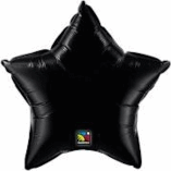STAR SHAPED FOIL BALLOON- BLACK