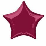 STAR SHAPED FOIL BALLOON- BURGUNDY