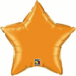 STAR SHAPED FOIL BALLOON- ORANGE
