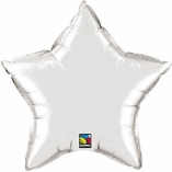 STAR SHAPED FOIL BALLOON- SILVER