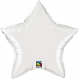 STAR SHAPED FOIL BALLOON- WHITE