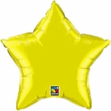 STAR SHAPED FOIL BALLOON- YELLOW