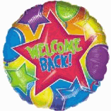 WELCOME BACK FOIL- STARS AND BALLOONS