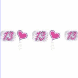 13TH GARLAND FOIL PINK HEARTS
