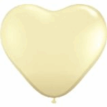 HEART SHAPED LATEX- IVORY