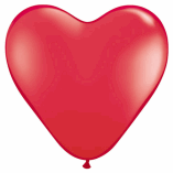 HEART SHAPED LATEX- LARGE RED
