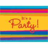 INVITATIONS ITS A PARTY BIRTHDAY STRIPES
