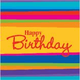 HAPPY BIRTHDAY NAPKINS STRIPES