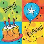 HAPPY BIRTHDAY NAPKINS CAKE CELEBRATION
