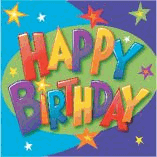 HAPPY BIRTHDAY NAPKINS ELLIPSE STARS