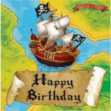 BIRTHDAY PIRATE NAPKINS BURIED TREASURE
