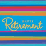 HAPPY RETIREMENT NAPKINS STRIPES