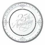 25TH ANNIVERSARY PLATE SILVER