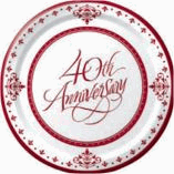40TH ANNIVERSARY PLATE RED