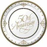 50TH ANNIVERSARY PLATE GOLD