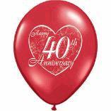 ANNIVERSARY LATEX- 40TH HEART RUBY