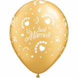 WEDDING LATEX- JUST MARRIED HEARTS GOLD