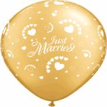 WEDDING LATEX- JUST MARRIED HEARTS SILVER