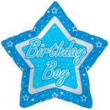BIRTHDAY BOY STAR FOIL BLUE
