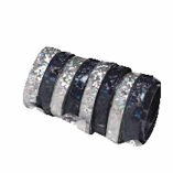 STREAMERS SERPENTINE SILVER AND BLACK