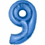 SUPERSHAPE FOIL BALLOON- BLUE 9